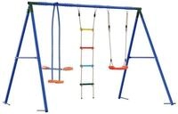 vidaXL Spielturm Outdoor Schaukelset Mehrfarbig Stahl und PE