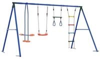 vidaXL Spielturm Outdoor Schaukelset Mehrfarbig Stahl und PE