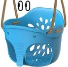 LuxusKollektion Einzelschaukel Schaukel Babyschaukel Eimersitz Seil130200cm Blau
