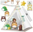 KIDIZ Spielzelt Tipi Zelt f&uuml;r Kinder aus Baumwolle 100x100x160cm Kinderzelt