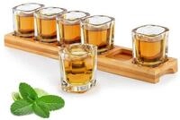 LuxusKollektion Schnapsglas Schnapsgl&auml;ser Set 6cl Halter Servierbrett Glas