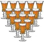 LuxusKollektion Schnapsglas Sherrygl&auml;ser bleifrei transparent schwerer Boden...