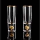 LuxusKollektion Schnapsglas Schnapsgl&auml;ser Kristall 24K Blattgold 6cl Kristall