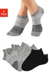 Bench. Sneakersocken Damen und Herren Socken meliert und uni (Packung, 6-Paar,...