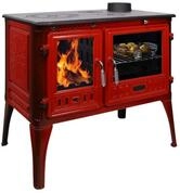 365 Kaminofen 365&reg; K&uuml;chenherd Cook Lite rot emailliert 8,5 kW Gusseisen A+,...