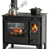 Prometey Festbrennstoffherd K&uuml;chenofen Holzherd R ECO INOX mit...