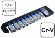 Boni-Shop Werkzeugset Innensechskant Nuss Set, E-Profil, 1/2 Zoll, E10-E24,