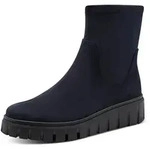 MARCO TOZZI Keilstiefelette Plateau, Boots mit elastischem Stretch-Schaft blau...
