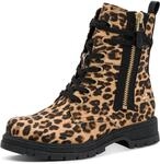 Schn&uuml;rboots MARCO TOZZI BY GMK, Damen, Gr. 39, braun (leoprint), Textil, Schuhe
