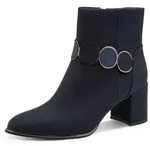 MARCO TOZZI Stiefelette Blockabsatz, Ankle Boots, mit eleganter Zierkette und