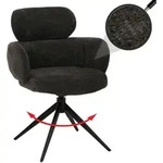 MCW Esszimmerstuhl MCW-O77 (1 St), Um 360&deg; drehbar, Moderner Chenille...
