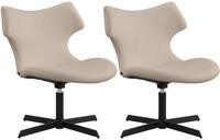 CLP Loungesessel Welland (Set, 2er), in Lederoptik, 360&deg; drehbar