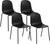 CLP Esszimmerstuhl Hardin (4er Set), stapelbar, mit Bodenschonern, bis 120 kg