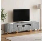 vidaXL TV-Board vidaXL 3-teiliges LED TV Regal Sonoma-Grau Holzwerkstoff