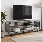 vidaXL TV-Board vidaXL TV-St&auml;nder 180 x 36 x 45 cm Sonoma-Grau Holzwerkstoff