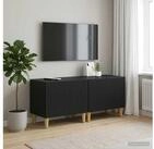 vidaXL TV-Board vidaXL TV-Schrank Schwarz Holzwerkstoff