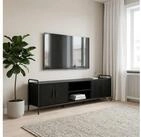 vidaXL TV-Board vidaXL TV-Schrank 167,5 x 33 x 50 cm Schwarz Eichen-Optik