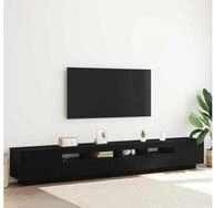 vidaXL TV-Board vidaXL TV-Schrankset 3 stk. Schwarz Holzwerkstoff