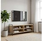 vidaXL TV-Board vidaXL TV-Schrank 140 x 39,5 x 50 cm Sonoma-Eiche Holzwerkstoff