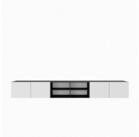 Masseno Lowboard LIVO 300 cm TV-Schrank mit 3 T&uuml;ren Schwarz