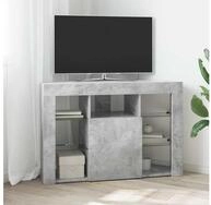 vidaXL TV-Board vidaXL Eck-LED-TV-Schrank 100x40x68cm Beton Grau Holzwerkstoff