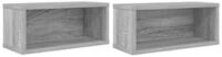 vidaXL Aufbewahrungsbox CD Aufbewahrungsregal 2 Stk. Sonoma-Grau 40 x 17 x 17...
