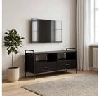 vidaXL TV-Board vidaXL TV-Schrank 67,5 x 33 x 50 cm Schwarz Eichen-Optik
