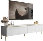 Lookway TV-Schrank CELINE GLOSS 200 auf goldenen F&uuml;&szlig;en mit LED-Beleuchtung