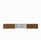Masseno Lowboard ROVA 300 cm TV-Schrank mit 3 T&uuml;ren Wei&szlig;
