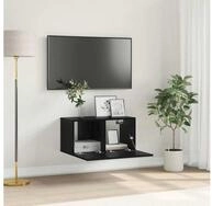 vidaXL TV-Board vidaXL TV-Schrankset 60 x 30 x 30 cm Schwarz Holzwerkstoff