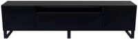 Masseno Lowboard CAVA 200 cm TV-Schrank mit 3 T&uuml;ren Schwarz