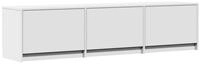 vidaXL TV-Board vidaXL TV-Schr&auml;nk Wei&szlig; Holzwerkstoff