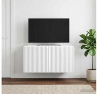 vidaXL TV-Board vidaXL Wandmontierter TV-Schrank Wei&szlig; 59,5 x 41 x 30 cm