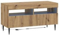 vidaXL TV-Board vidaXL LED-TV-Schrank HAARLEM 81 x 35 x 43 cm Artisan-Eiche