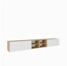 Masseno Lowboard LIVO 300 cm TV-Schrank mit 3 T&uuml;ren Eiche Artisan