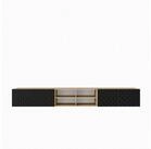 Masseno Lowboard ROVA 300 cm TV-Schrank mit 3 T&uuml;ren Eiche Artisan