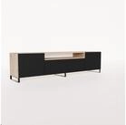 Masseno Lowboard VAREN 200 cm TV-Schrank mit 3 T&uuml;ren Eiche Artisan