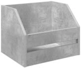 vidaXL Aufbewahrungsbox Vinyl Album Box Betongrau 38 x 30 x 29 cm Holzwerkstoff...
