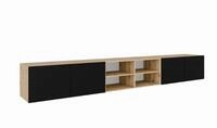 Masseno Lowboard MIVO 300 cm TV-Schrank mit 6 T&uuml;ren Eiche Artisan