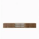 Masseno Lowboard VAREN 300 cm TV-Schrank mit 3 T&uuml;ren Eiche Artisan
