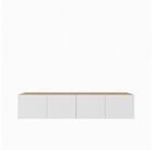 Masseno Lowboard MIVO 200 cm TV-Schrank mit 3 T&uuml;ren Eiche Artisan