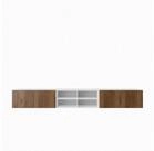 Masseno Lowboard CAVA 300 cm TV-Schrank mit 3 T&uuml;ren Wei&szlig;