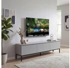 FINEBUY Lowboard FB117865 150cm TV Kommode Grau TV Schrank Fernsehtisch