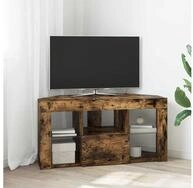 vidaXL TV-Board vidaXL Eck-LED-TV-Schrank 100 x 40 x 50 cm Ger&auml;ucherte Eiche