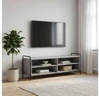 vidaXL TV-Board vidaXL TV-Schrank 140 x 39,5 x 50 cm Sonoma-Grau Holzwerkstoff