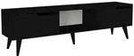 en.casa TV-Schrank &raquo;Kullila&laquo; mit 2 T&uuml;ren 160 x 35 x 40 cm Schwarz schwarz