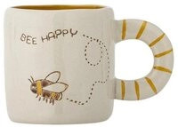Bloomingville Tasse MINI Cloudy, Steingut, Natur, Steingut, 110 ml, Schriftzug...