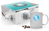 BigDean Tasse 6 St&uuml;ck Kaffeebecher wei&szlig; 300ml &ndash; Kaffeetassen aus Porzellan,