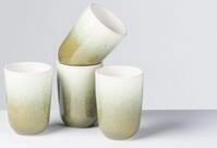 Gipfelst&uuml;ck Becher Flussufer, 4-tlg., Steinzeug, au&szlig;ergew&ouml;hnlicher, visueller