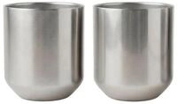 Stelton Thermobecher Thermobecher Edelstahl 2er-Set, 0.2 l, Edelstahl geb&uuml;rstet,
